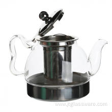 Eco-friendly Glass Teapot With Stainless Steel Infuser